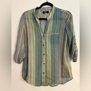 Kut from the Kloth Shannay Crossfront Blouse  size. S